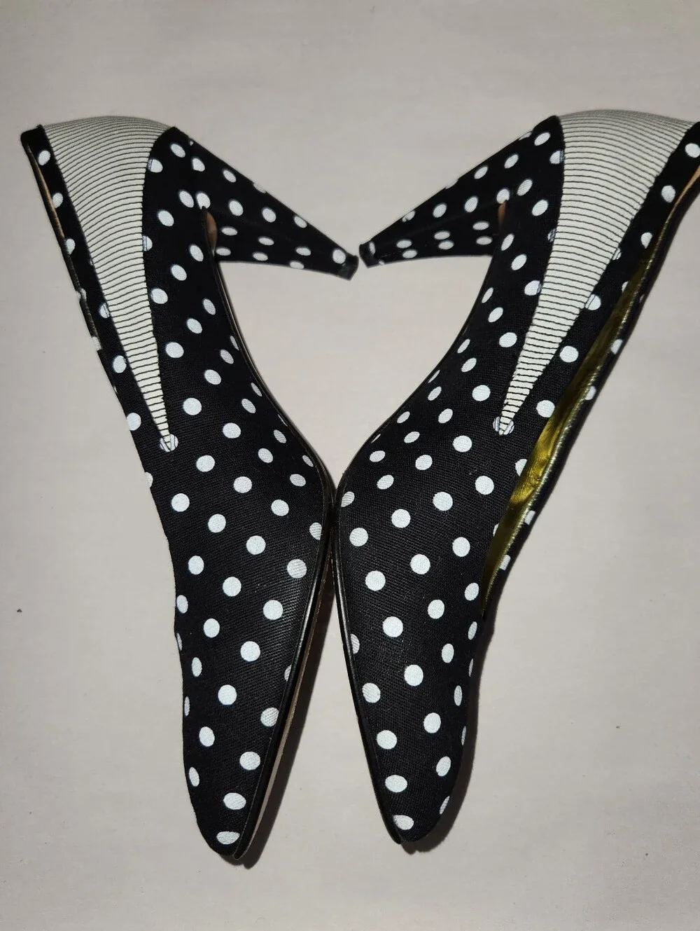 Walter Steiger Polka Dot Striped Heels